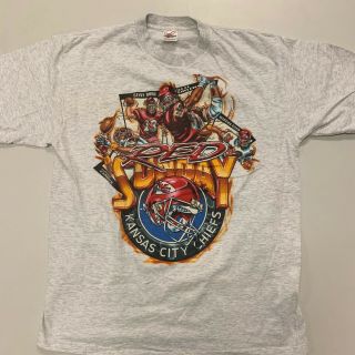 Vintage 90’s Kansas City Chiefs RED SUNDAY T Shirt Size XL - Rare 2