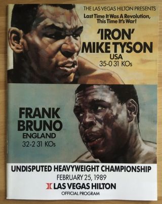 Rare Mike Tyson Vs Frank Bruno Vintage On Site Programme 1989