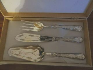 Vintage Ornate Serving Set 800 Silver From Germany Still Was Grans