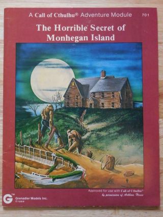 Rare Call Of Cthulhu Adventure Module - The Horrible Secret Of Monhegan Island
