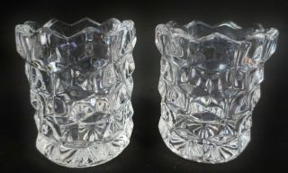 2 Antique Vintage Toothpick Holders - Fostoria Elegant Glass - American Crystal