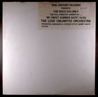 Love Unlimited Orchestra ‎– My Sweet Summer Suite 12 " Rare Disco Promo 
