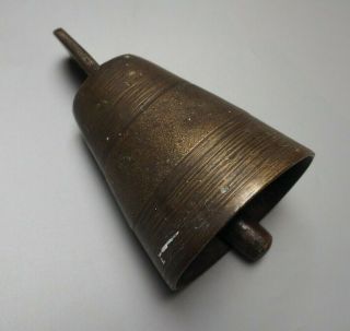 Good Old Vintage Antique Brass Bronze Bell With Clapper Makes A Good Sound Nr