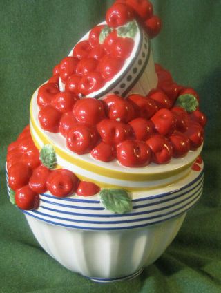 Very Rare Department 56 “life Is Just A Bowl Of Cherries” Cookie Jar Retired