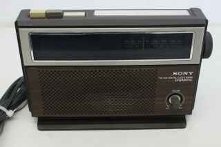 Vintage Sony Icf - C810w Am/fm Clock Radio Digimatic Digital Clock M49