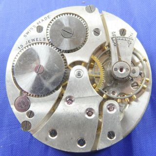 (14) Antique Swiss Made 15 Jewel Pocket Watch Movement