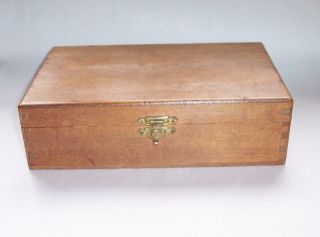 Vintage Wooden Trinket Jewellery Box Cigar Box