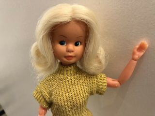 Vintage Pedigree Anna Moore Doll Hong Kong 9.  5”articulated Gold Outfit 1960s