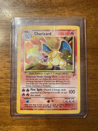1999 Pokemon Charizard Rare Holo Card 4/130 Base Set 2 Heavy Wear Read