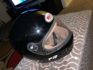 Rare Vintage Bell Star Fr Full Face Helmet Black Motorcycle Racing 7 1/2 Collect