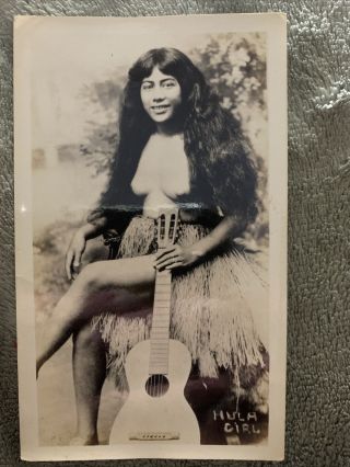 Hula Girl Topless 1930s Vintage Picture