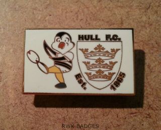 Hull Fc Rare Rugby League Supporters Enamel Badge