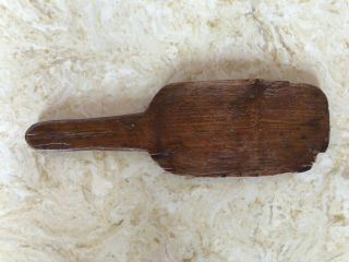Antique Primitive Vintage Wood Butter Paddle 9 - 3/4 " L X 3 " W