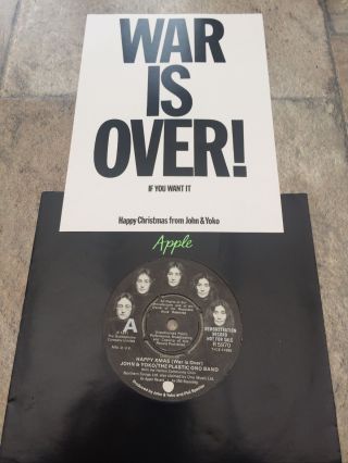 John Lennon/yoko Ono Happy Xmas (war Is Over) Rare Demo,  Promo Postcard Beatles