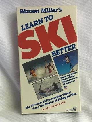 Learn To Ski Better Vhs 1986 Warren Miller Skiing Instructional Video Tape Rare