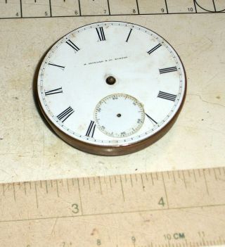 E Howard Rare Antique American Pocket Watch Movement Series Iii Reed 