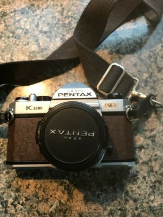 Rare Pentax K1000 Se 35mm Slr Film Camera Body Only Brown Leather Edition Exc