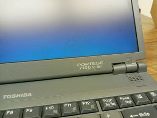 Rare Vintage Toshiba Portege 7140ct Power On Retro Laptop 2