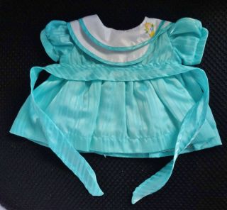 1985 Cabbage Patch Kids Turquoise Party Dress W Lace Slip