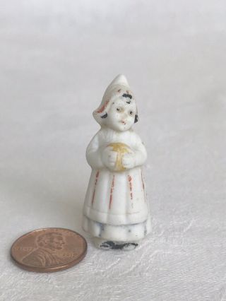 Bisque Miniature Frozen Charlotte Doll German Made Antique Dutch Girl Figure