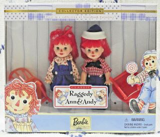 1999 Nrfb Mattel Barbie Kelly & Tommy As Raggedy Ann & Andy - Storybook Favorite
