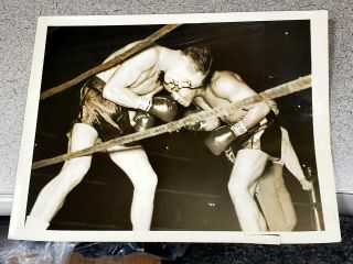 Fritzie Zivic & Henry Armstrong 1940 Vintage Type 1 Press Photo Boxing Rare