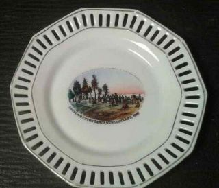 Vintage Liskeard Ontario Ceramic Trinket Dish By Schumann Bavaria 4.  75 " D