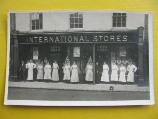 Berkshire Postcard International Stores Shop Newbury 1917 Rare Early Post