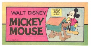 Walt Disney Mickey Mouse Mini - Comic 1 In Nm/mint Western Publishing Comic Rare