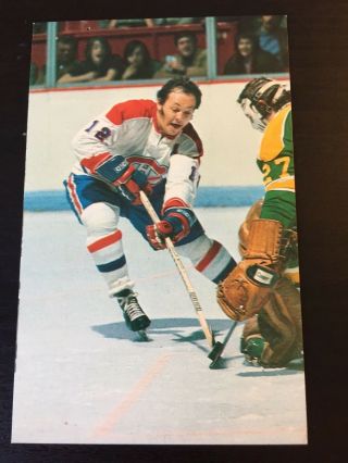 Yvan Cournoyer 1973 - 74 Montreal Canadiens Team Issued Post Card,  Very Rare