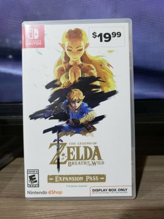 Rare Display Case - The Legend Of Zelda Breath Of The Wild Expansion Pass