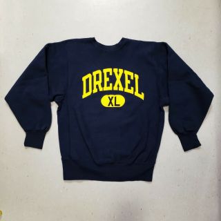 Vtg 80s Champion Drexel University Sweatshirt Shirt Athletic Phys Ed Sz Xl Rare