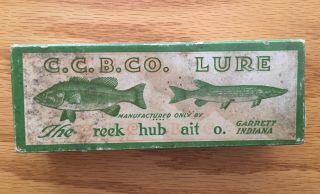 Vintage Creek Chub Bait Co.  Ding Bat Black 5113 Antique Fishing Lure Empty Box