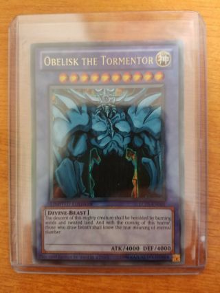 Yugioh Cards Obelisk The Tormentor (lc01 - En001) Ultra Rare Holo Limited Lp Cond