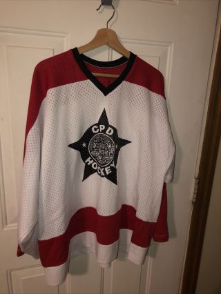 Chicago Police Hockey Jersey Xxl Vintage Rare Blackhawks