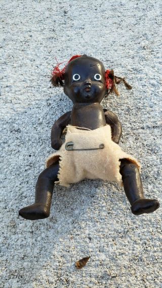 Antique Black Americana Baby Doll Bisque Japan
