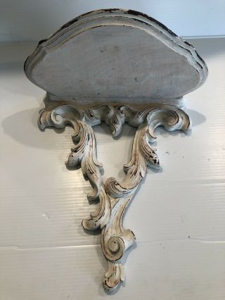 Antique White Small Wall Decorative Shelf Shabby Chic Vintage Look