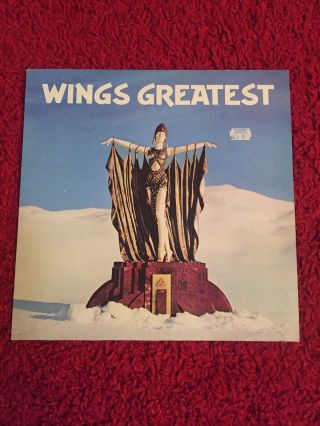 Wings - Greatest Vinyl Lp,  Rare Poster Paul Mccartney The Beatles Rock Vg,  / Ex