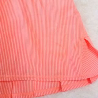Rare Lululemon Pace Setter Skirt Sz 6 Wagon Stripe,  Pop Orange / Bleached Coral 3