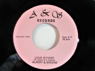 Alpert & Sheene Love Is First On A&s 319 Very Rare Soul/funk/boogie In