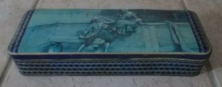 Vintage Tin Box Advertising Biscuits Cookies Candy France French Antique Vtg