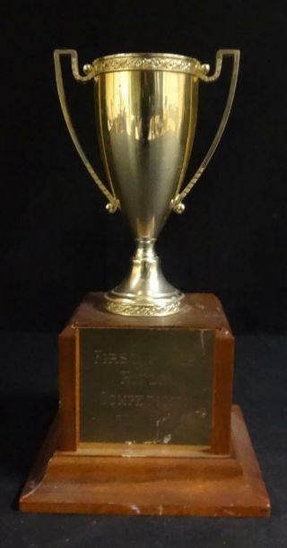 Rare Vintage 1965 Pennsylvania Demolay Shooting Rifle Loving Cup Trophy