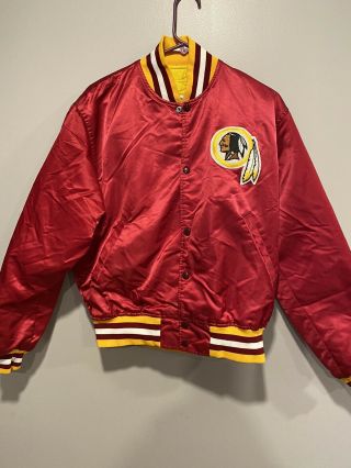 Washington Redskins Vintage 90s Satin Jacket Starter Size Medium Red Rare