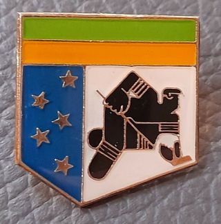 Rare Brazil Ice Hockey Federation Ice Hockey Pin Badge