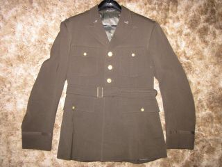 Rare Vintage Wwii Us Army Officer Class A Dress Coat Size 42 W/ 1st Lt.