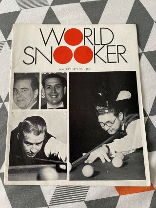 World Snooker Programme 1971 - Signed Rare