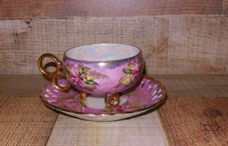 Vintage Royal Halsey Cup & Saucer Teacup Set Lipper & Mann Creations Japan