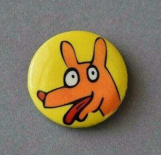Keith Haring Dog Pin Badge Sesame Street Pop Shop 1st Edition Rare Vintage