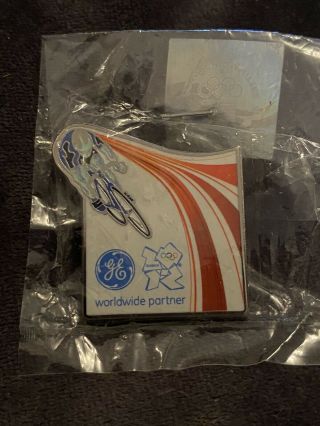 Very Rare London 2012 Olympics Pin Badge Ge General Electric Sponsor Cycling