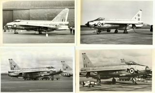 Raf English Electric Lightning Fighters - Four Rare Photographs